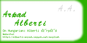 arpad alberti business card